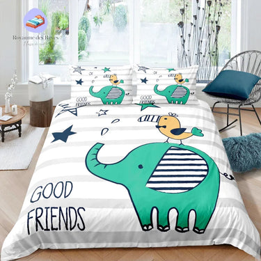 Housse de Couette Éléphant Gentil